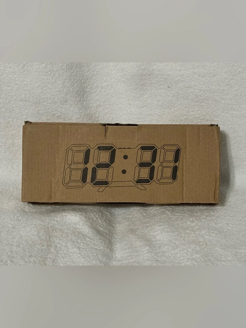 Modern Black LED Wall Clock - Digital Segment Design